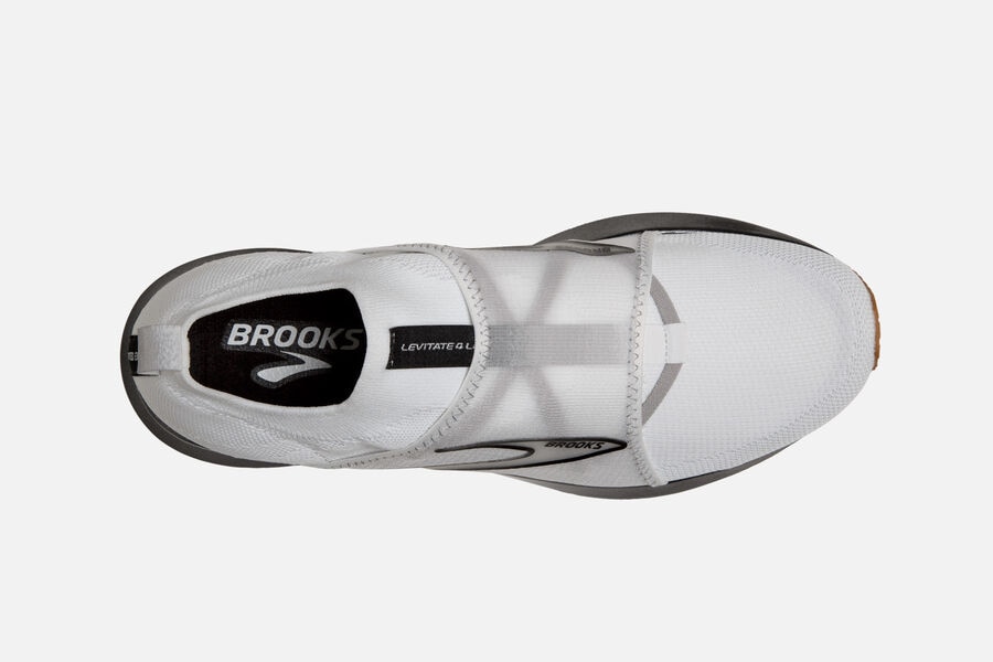 Brooks Levitate 4 LE Road Running Shoes Mens - White/Black - QDXWB-0143